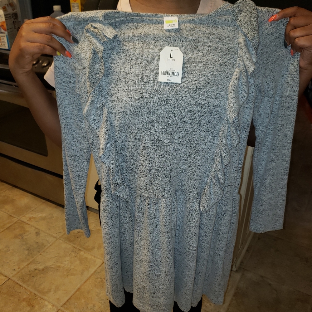 Crazy 8 gray long sleeve dress